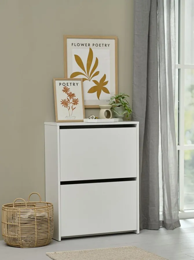 Skoskab BAKHUSE 2 rum hvid