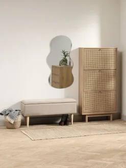 Skoskab HALMSTAD 3 rum egefarve