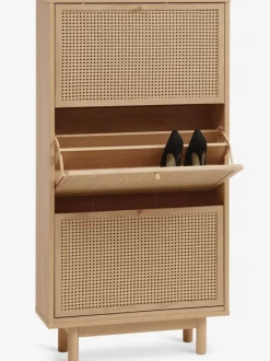 Skoskab HALMSTAD 3 rum egefarve