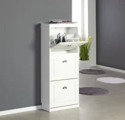 Skoskab JERUP 3 rum hvid