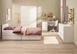 Skrivebord LIMFJORDEN 60x120 4 skuffer hvid