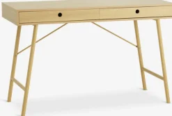 Skrivebord LINDVED 48x120 2 skuffer egefarve