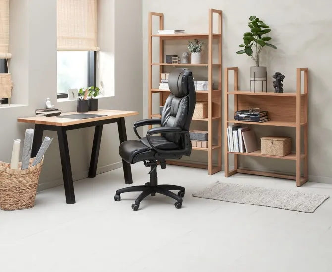 Skrivebord SKOVLUNDE 60x120 eg natur/sort