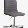 Skrivebordsstol ABILDHOLT mørkegråt stof/krom