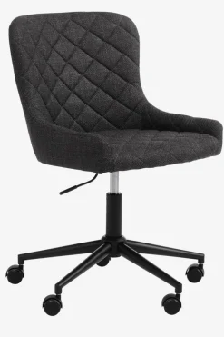 Skrivebordsstol PEBRINGE mørkegråt stof/sort