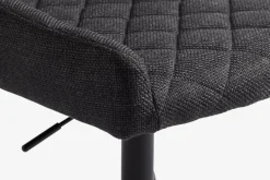 Skrivebordsstol PEBRINGE mørkegråt stof/sort