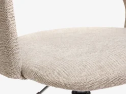 Skrivebordsstol REERSLEV sandfarvet stof/hvid