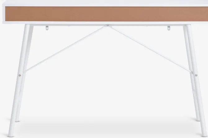 SkrivebordSTENVAD 48x120 2 skuffer hvid
