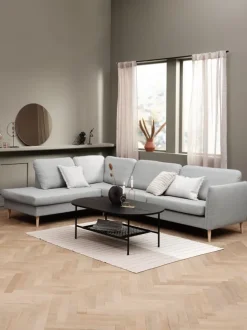 Sofa AARHUS open-end lysegråt stof