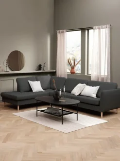 Sofa AARHUS open-end venstrevendt mørkegråt stof