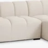 Sofa ALLESE chaiselong højrevendt beige stof