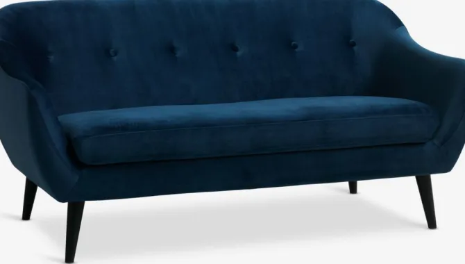 Sofa EGEDAL 2.5-pers. mørkeblå velour