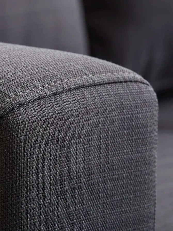 Sofa EGENSE chaiselong mørkegråt stof