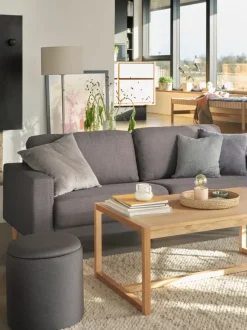 Sofa EGENSE 3-pers. mørkegråt stof