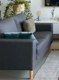 Sofa EGENSE 2-pers. mørkegråt stof