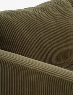 Sofa FALSLEV chaiselong olivengrønt fløjl