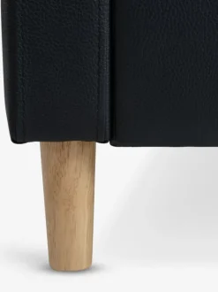 Sofa FALSLEV chaiselong sort kunstlæder