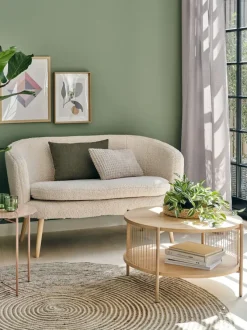 Sofa GISTRUP 2-pers. råhvid teddy