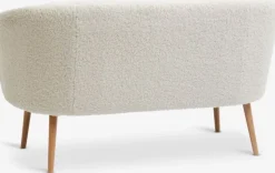 Sofa GISTRUP 2-pers. råhvid teddy