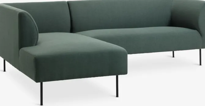 Sofa KARE chaiselong venstrevendt mørkegrøn