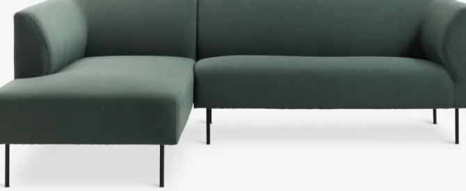 Sofa KARE chaiselong venstrevendt mørkegrøn
