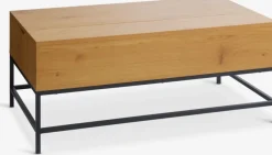 Sofabord AABENRAA L110 løftbar plade/opbevaring egefarve