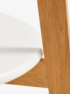 Sofabord JEGIND Ø80 m/hylde hvid/natur