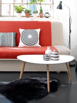 Sofabord LEJRE 48x85 hvid/eg