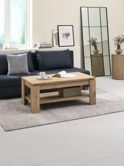 Sofabord LINTRUP 60x110 1 hylde eg naturfarve