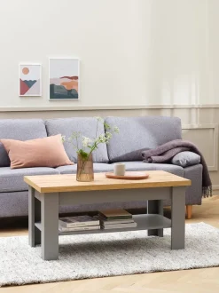 Sofabord MARKSKEL 60x110 grå/eg