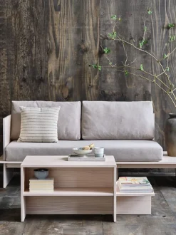 Sofabord SOLLERUP 50x110 m/hylder massiv fyr