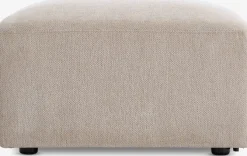 Sofamodul SKEJBY chaiselong/puf sandfarvet stof