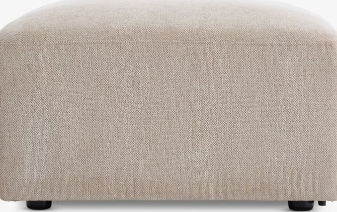 Sofamodul SKEJBY chaiselong/puf sandfarvet stof