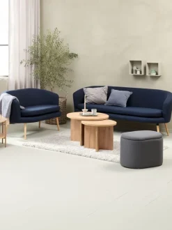 Sofasæt GISTRUP 3+2 pers. mørkeblåt stof