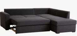 Sovesofa chaiselong BEDSTED grå