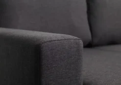 Sovesofa chaiselong MARSLEV mørkegråt stof