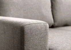 Sovesofa chaiselong MARSLEV lysegråt stof