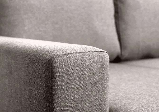 Sovesofa chaiselong MARSLEV lysegråt stof