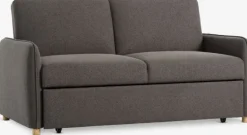 Sovesofa LYSTRUP 2-pers. mørkegråt stof