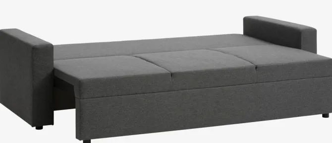 Sovesofa MARSLEV 3-pers. mørkegråt stof