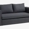 Sovesofa SKILLEBEKK mørkegråt stof