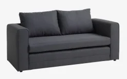 Sovesofa SKILLEBEKK mørkegråt stof