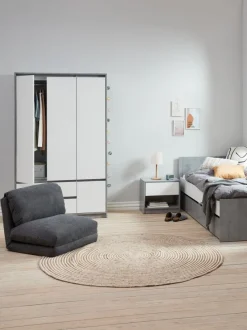 Sovestol VEGGER gråt stof