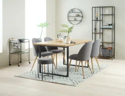 Spisebord AABENRAA 90x160 egefarve/sort