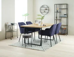 Spisebord AABENRAA 90x160 egefarve/sort