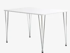 Spisebord BANNERUP 76x120 hvid/krom