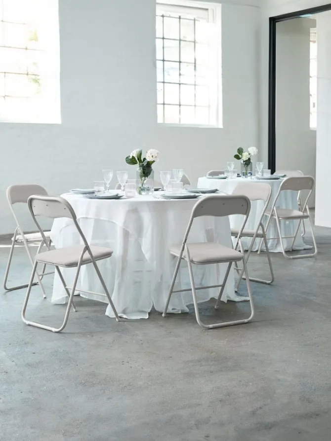 Spisebord JEGIND Ø105 hvid/natur