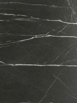 Spisebord KRONDAL Ø110 marmorfarvet sort