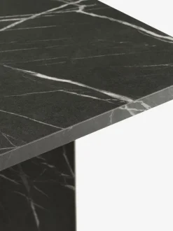 Spisebord KRONDAL 90x180 marmorfarvet sort