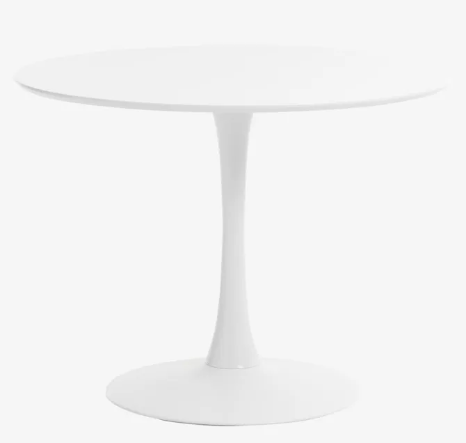 Spisebord RINGSTED Ø100 hvid